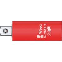 Adaptateur isol&eacute; VDE A/B, Prise 1/4", Douille 3/8", 2,78" lo, Sph&eacute;rique Industrial Sales