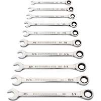 90-Tooth 12-Point Wrench Set, Ratcheting Combination, 10 Pieces, Imperial Industrial Sales