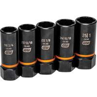 Bolt Biter Extraction Socket Set, 5 Pcs, Impact, 1/2" Drive Size, Deep Industrial Sales
