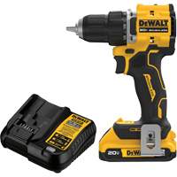 ATOMIC COMPACT SERIES Brushless Cordless Drill/Driver Kit, Lithium-Ion, 20 V, 1/2" Chuck Industrial Sales