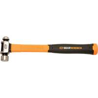 Ball Pein Hammer, 8 oz. Head Weight, Plain/Polished Face, Fibreglass Handle Industrial Sales
