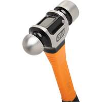 Ball Pein Hammer, 24 oz. Head Weight, Plain/Polished Face, Fibreglass Handle Industrial Sales