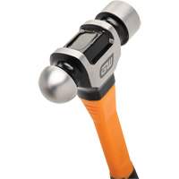 Ball Pein Hammer, 32 oz. Head Weight, Plain/Polished Face, Fibreglass Handle Industrial Sales