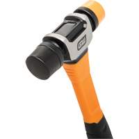 Soft Face Hammer, 16 oz. Head Weight, Plain Face, Solid Steel Handle, 12-1/4" L Industrial Sales