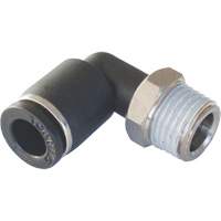 Adaptateur coude m&acirc;le NPT MAXFIT &agrave; raccord instantan&eacute; (push-to-connect), 3/8" x 1/2" dia., Polym&egrave;re PBT Industrial Sales