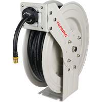 D&eacute;vidoir de tuyau &agrave; rappel automatique &agrave; bras simple de type L MAXREEL avec tuyau en caoutchouc, Air, 3/8" x 50', Tuyau simple, 250 PSI Industrial Sales