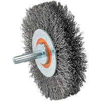 Brosse mont&eacute;e &agrave; fil, 1-3/8" dia., Fils 0,008", Arbre 1-1/4" Industrial Sales