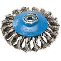 Brosse concave &agrave; fils nou&eacute;s, 6" dia. x 5/8"-11 arbre Industrial Sales