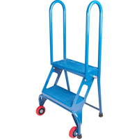 Portable Folding Ladder, 2 Steps, Perforated, 20" High Industrial Sales