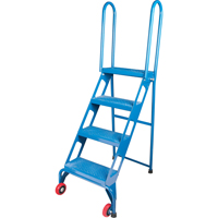 Portable Folding Ladder, 4 Steps, Perforated, 40" High Industrial Sales