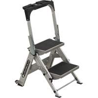 Tilt & Roll Step Stool Ladder, 2 Steps, 23" x 21" x 34.50" High Industrial Sales