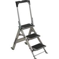 Tilt & Roll Step Stool Ladder, 3 Steps, 34" x 22" x 50.75" High Industrial Sales