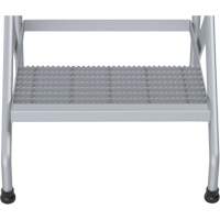 Aluminum Step Stand, 2 Step(s), 22-13/16" W x 24-9/16" L x 20" H, 500 lbs. Capacity Industrial Sales