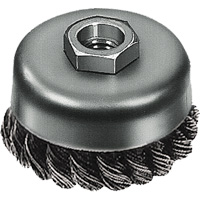 Brosse boisseau &agrave; fil nou&eacute;, 3" dia. x 5/8"-11 arbre Industrial Sales