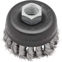Brosse boisseau &agrave; fil nou&eacute;, 3" dia. x 5/8"-11 arbre Industrial Sales