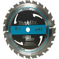 Lame de scie circulaire pour charpente &agrave; pointes au carbure, 8-1/4", 24 dents, Pour Bois Industrial Sales