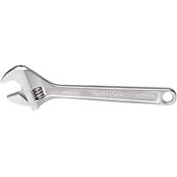 Adjustable Wrench, 12-1/8" L, 1-19/32" Max Width, Chrome Industrial Sales