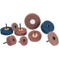 Meule Buff & Blend Standard Abrasives, 3" dia. x 1/4" la, Arbre 1/4", Oxyde d'aluminium Industrial Sales