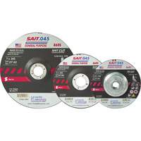 Disque de coupe Sait, 5" x 0,045", Arbre de 7/8", Type 27, Oxyde d'aluminium, 12 200 Tr/min Industrial Sales