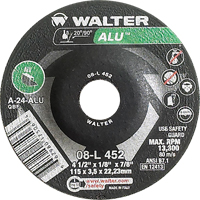 Meules &agrave; moyeu d&eacute;port&eacute; - Aluminium type 27, 4-1/2" x 1/8", Arbre de 7/8", Type 27 Industrial Sales