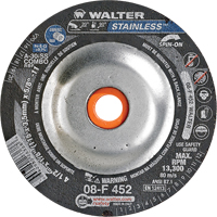 Meules &agrave; moyeu d&eacute;port&eacute; - Acier inoxydable type 27, 4-1/2" x 1/8", Arbre de 5/8"-11, Type 27S Industrial Sales