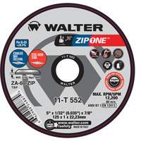 Meule &agrave; tronçonner Zip One, 4-1/2" x 1/32", Arbre de 7/8", Type 1 Industrial Sales