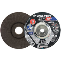 Disque de meulage et de tronçonnage Zip, 4" x 1/32", Arbre de 3/8", Type 27, Grain de 60, Oxyde d'aluminium Industrial Sales
