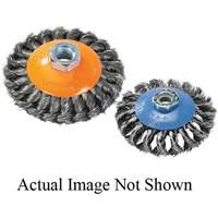 Knot-Twisted Wire Saucer Cup Brush, 6" Dia. x 5/8"-11 Arbor Industrial Sales