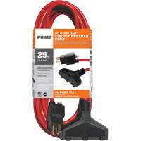 Vinyl Extension Cord, Outdoor, SJTW, 14/3 AWG, 15 A, 3 Outlet(s), 25' Industrial Sales
