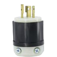 2-Pole 3-Wire Grounding Locking Plug, Nylon, 20 A, 347 V, L24-20P Industrial Sales
