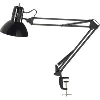 Swing Arm Clamp-On Desk Lamps, 100 W, Incandescent, C-Clamp, Black Industrial Sales