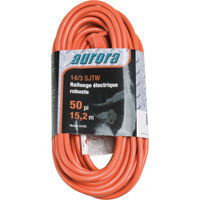 Vinyl Extension Cord, Outdoor, SJTW, 14/3 AWG, 15 A, 50' Industrial Sales