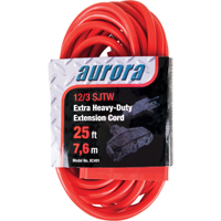 Cordon rallonge en vinyle, Ext&eacute;rieur, SJTW, AWG 12/3, 15 A, 3 prise(s), 25' Industrial Sales