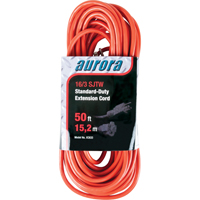 Cordon rallonge, Int&eacute;rieur/ext&eacute;rieur, SJTW, AWG 16/3, 13 A, 50' Industrial Sales