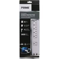 USB Charging Surge Protectors, 6 Outlets, 1800 J, 1875 W, 4' Cord Industrial Sales