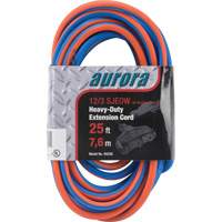 TPE-Rubber Extension Cord with Light Indicator, All-Weather, SJEOW, 12/3 AWG, 15 A, 3 Outlet(s), 25' Industrial Sales