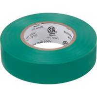 Electrical Tape, 19 mm (3/4") x 18 M (60'), Green, 7 mils Industrial Sales