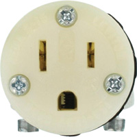 Hospital Grade Extension Plug Connector, 5-15R, Nylon Industrial Sales