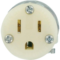 Hospital Grade Extension Plug Connector, 5-15R, Nylon Industrial Sales