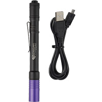 Lampe stylo UV avec port de recharge micro USB Stylus Pro, DEL, Corps en Aluminium, piles Rechargeable, Compris Industrial Sales