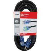 All-Rubber Extension Cord, Outdoor, SJOOW, 12/3 AWG, 15 A, 25' Industrial Sales