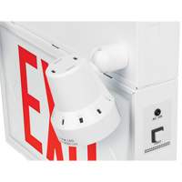 Exit Sign with Security Lights, LED, Battery Operated/Hardwired, 12-1/10" L x 11" W, English Industrial Sales