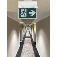 Running Man Sign with Security Lights, LED, Battery Operated/Hardwired, 12-1/10" L x 11" W, Pictogram Industrial Sales