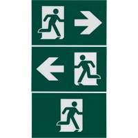 Running Man Sign with Security Lights, LED, Battery Operated/Hardwired, 12-1/10" L x 11" W, Pictogram Industrial Sales