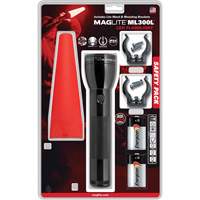 Safety Flashlight Pack, LED, 487 Lumens, D Batteries Industrial Sales