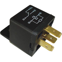 SPDT Mini Relay with Resistor, Plug, 40 Amps, 12 V Industrial Sales