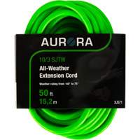 Industrial Extension Cord, All-Weather, SJTW, 10/3 AWG, 15 A, 50' Industrial Sales
