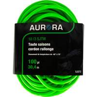 Industrial Extension Cord, All-Weather, SJTW, 10/3 AWG, 15 A, 100' Industrial Sales