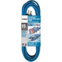 Glacier Flex&reg; Extreme Cold Weather Extension Cord, Outdoor, SJTW, 16/3 AWG, 13 A, 15' Industrial Sales