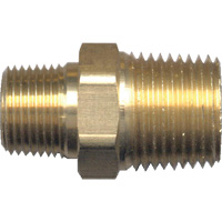 Reducing Hex Nipple, Brass, 1/2" x 3/8", NPT x NPT Industrial Sales